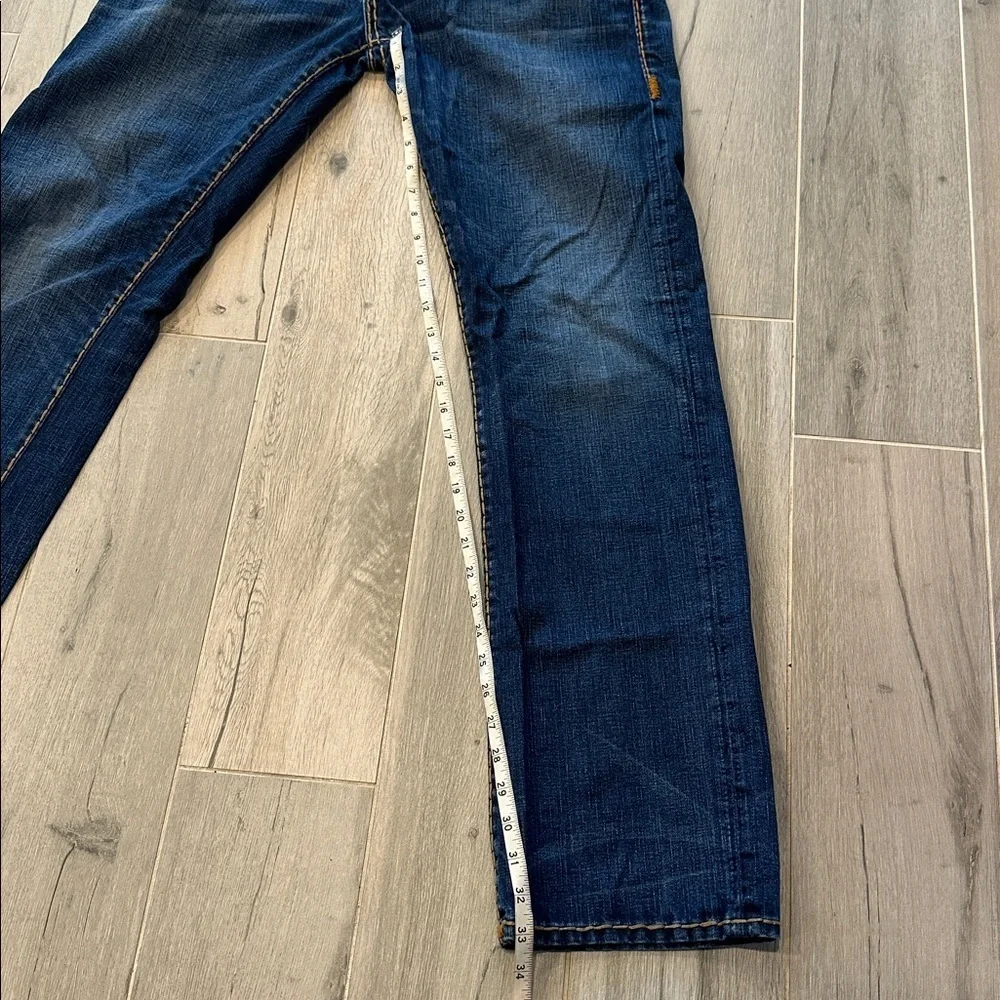 True Religion Made In USA Ricky Blue Meduim Wash Jeans Straight Leg Size 34